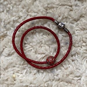 Red Pandora wrap bracelet